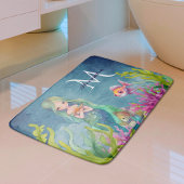 Tapis De Bain Nom du monogramme mignon Sirène