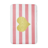 Tapis De Bain Nom du Motif Moderne Pink Stripes (Devant (Vertical))