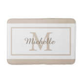 Tapis De Bain Nom élégant en écriture monogramme (Devant)
