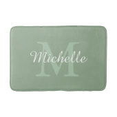 Tapis De Bain Nom élégant en écriture monogramme (Devant)