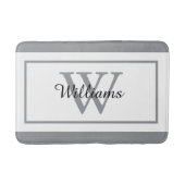 Tapis De Bain Nom élégant en écriture monogramme (Devant)