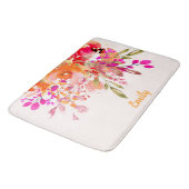Tapis De Bain Nom floral romantique brillant (Angle)
