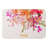 Tapis De Bain Nom floral romantique brillant (Devant)