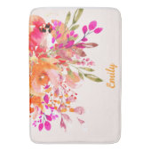 Tapis De Bain Nom floral romantique brillant (devant Vertical)
