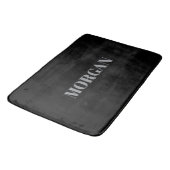 Tapis De Bain Nom Gris Gras sur Noir (Angle)