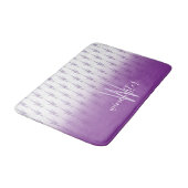 Tapis De Bain Nom Monogram Farmhouse Lavender Flower Motif (Angle)