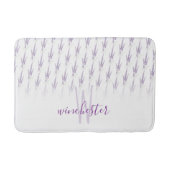 Tapis De Bain Nom Monogram Farmhouse Lavender Flower Motif (Devant)