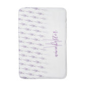 Tapis De Bain Nom Monogram Farmhouse Lavender Flower Motif (Devant (Vertical))