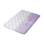 Tapis De Bain Nom Monogram Farmhouse Lavender Flower Motif (Angle)