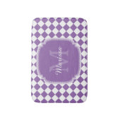 Tapis De Bain Nom monogrammé à la mode violet clair (Devant (Vertical))