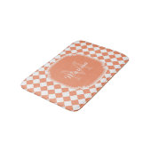Tapis De Bain Nom Monogrammé - orange clair tendance (Angle)