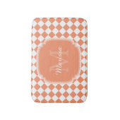 Tapis De Bain Nom Monogrammé - orange clair tendance (Devant (Vertical))