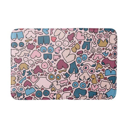 Tapis De Bain Nom motif mammaire neutre (Devant)