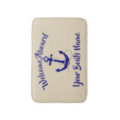 Tapis De Bain Nom nautique d'ancre et de bateau de coutume (Devant (Vertical))