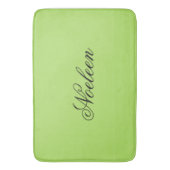 Tapis De Bain Nom personnalisé couleur chaux simple (devant Vertical)