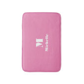 Tapis De Bain Nom personnalisé Couleur solide initiale (Devant (Vertical))