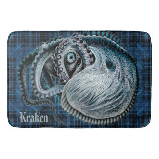 Tapis De Bain Nom personnalisé de la pieuvre calmar nautile argo