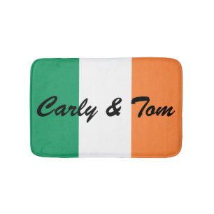 Tapis De Bain Nom personnalisé drapeau irlandais bmt