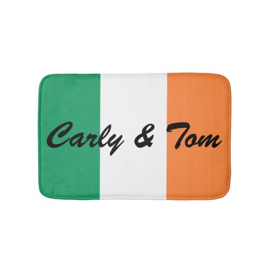 Tapis De Bain Nom personnalisé drapeau irlandais bmt (Devant)