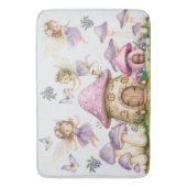 Tapis De Bain Nom personnalisé Fées magiques Champignons roses (devant Vertical)