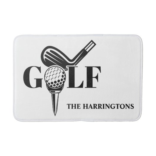 Tapis De Bain Nom personnalisé Golf (Devant)