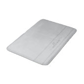 Tapis De Bain Nom personnalisé gris clair (Angle)