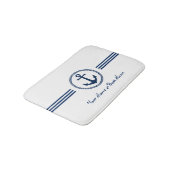 Tapis De Bain Nom personnalisé Mat de bain Ancre moderne (Angle)