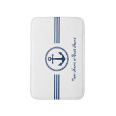 Tapis De Bain Nom personnalisé Mat de bain Ancre moderne (Devant (Vertical))