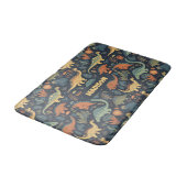 Tapis De Bain Nom personnalisé Motif Dinosaur (Angle)