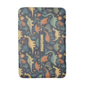 Tapis De Bain Nom personnalisé Motif Dinosaur (Devant (Vertical))
