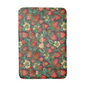 Tapis De Bain Nom personnalisé Motif fraise (Devant (Vertical))