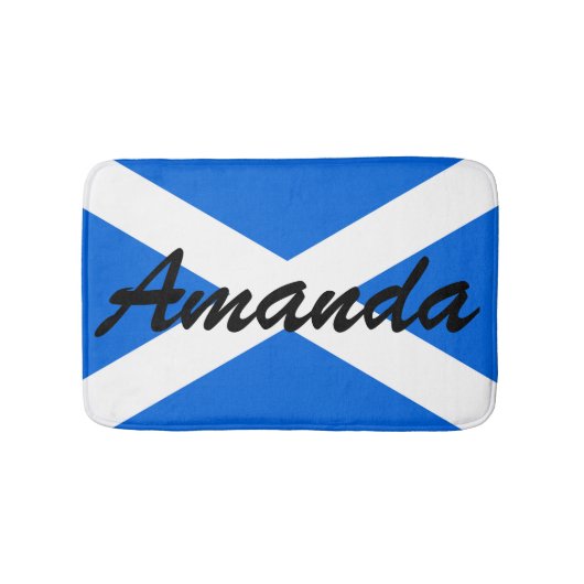 Tapis De Bain Nom personnalisé sur Scottish Flag bmcnt (Devant)