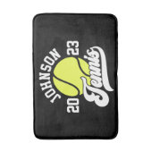 Tapis De Bain NOM Personnalisé Tennis Lecteur Racket Ball Court (Devant (Vertical))