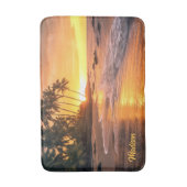 Tapis De Bain Nom personnalisé Tropical Beach Sunset (Devant (Vertical))