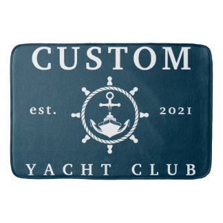 Tapis De Bain Nom personnalisé Yacht Club tapis, tapis personnal