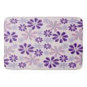 Tapis De Bain Nom Pink Indigo Doodle Fleur (Devant)