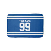 Tapis De Bain Nombre bleu nommé fait sur commande de jersey du (Devant)