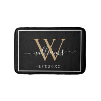 Noms de script doré Chic Monogramme Date de mariag