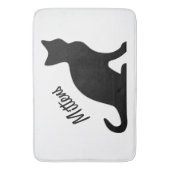 Tapis de bain non glissant pour chat noir personna (devant Vertical)