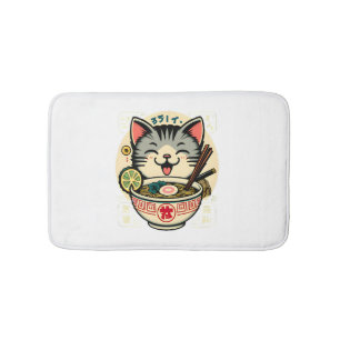 Tapis De Bain Noodle de chat japonais Anime ga Kawaii Chat