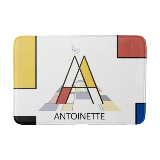 Tapis De Bain Noplasticisme incroyable Art Monogramme. Lettre A (Devant)