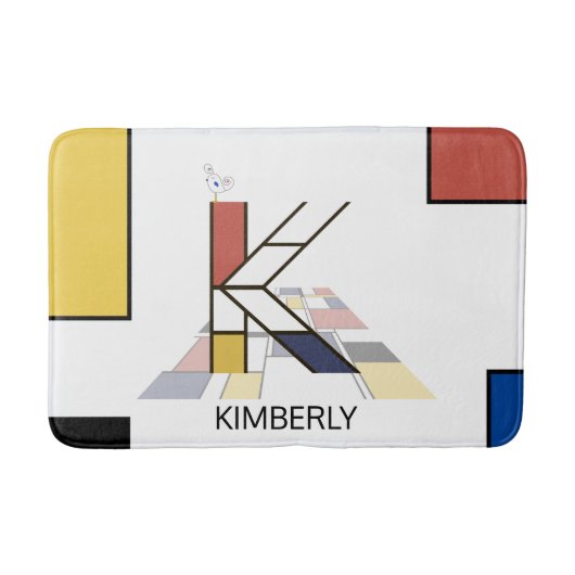 Tapis De Bain Noplasticisme incroyable Art Monogramme. Lettre K (Devant)