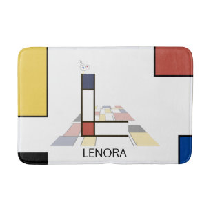 Tapis De Bain Noplasticisme incroyable Art Monogramme. Lettre L