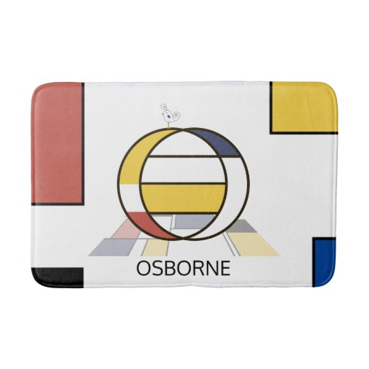 Tapis De Bain Noplasticisme incroyable Art Monogramme. Lettre O (Devant)