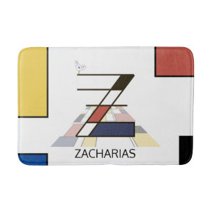 Tapis De Bain Noplasticisme incroyable Art Monogramme. Lettre Z