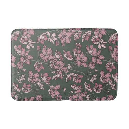 Tapis De Bain Nostalgale rose Floral Pays Français (Devant)
