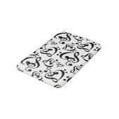 Tapis De Bain Note Musique Noir Et Blanc Motif Clef Hearts (Angle)