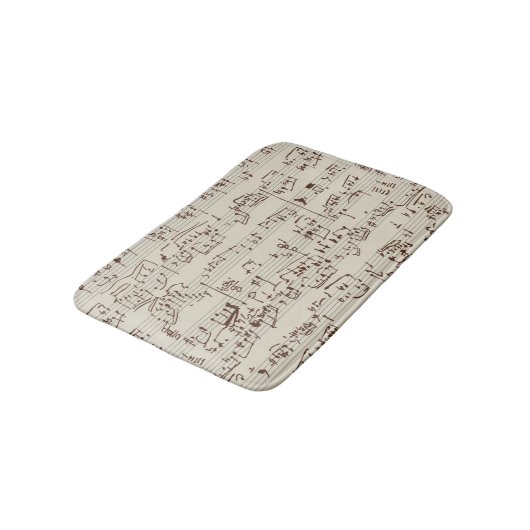 Tapis De Bain Notes de musique (Angle)