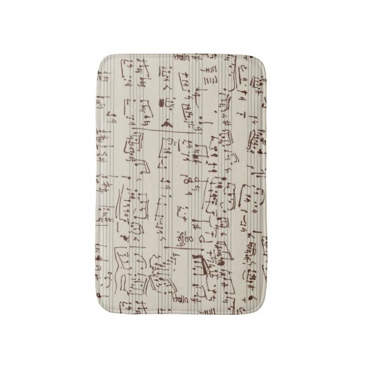 Tapis De Bain Notes de musique (Devant (Vertical))