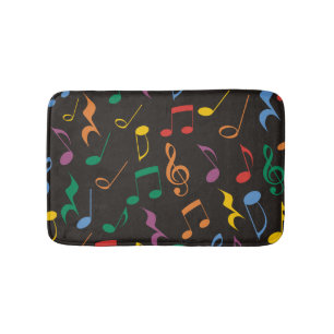 Tapis De Bain Notes de musique colorée